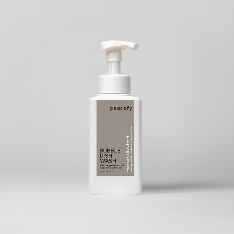 亲肤洗碗泡泡慕斯・无香・居家瓶500ML - 碗盘清洁 - 其他材质 白色
