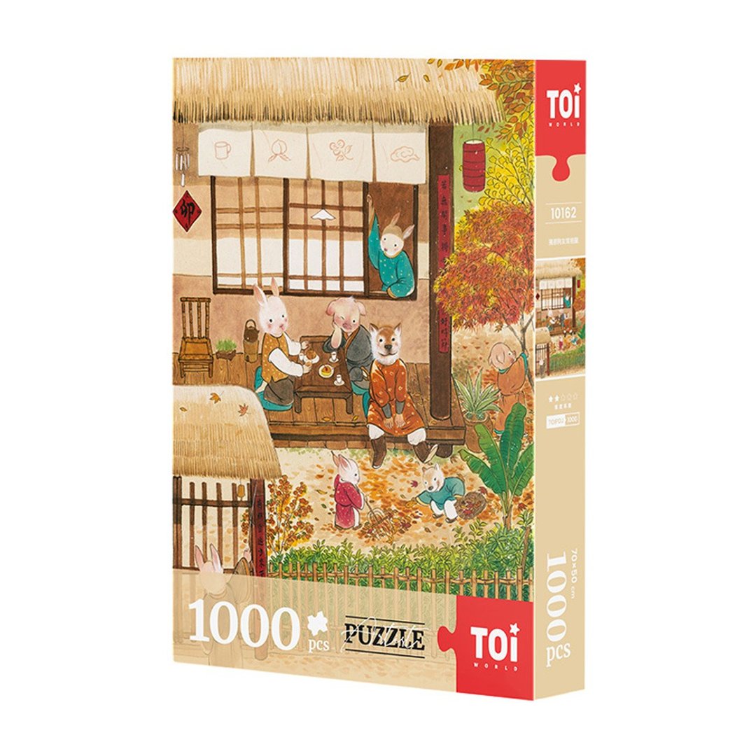 TOi图益 【猪朋狗友常相聚】 拼图1000片  DIY插画桌游母亲节礼盒 - 拼图 - 纸 多色