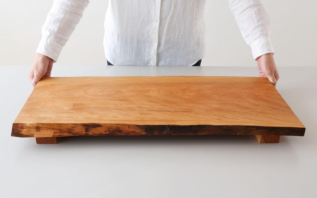 【Custom made】 Solid shurizakura long board - 盘子/餐盘/盘架 - 木头 咖啡色
