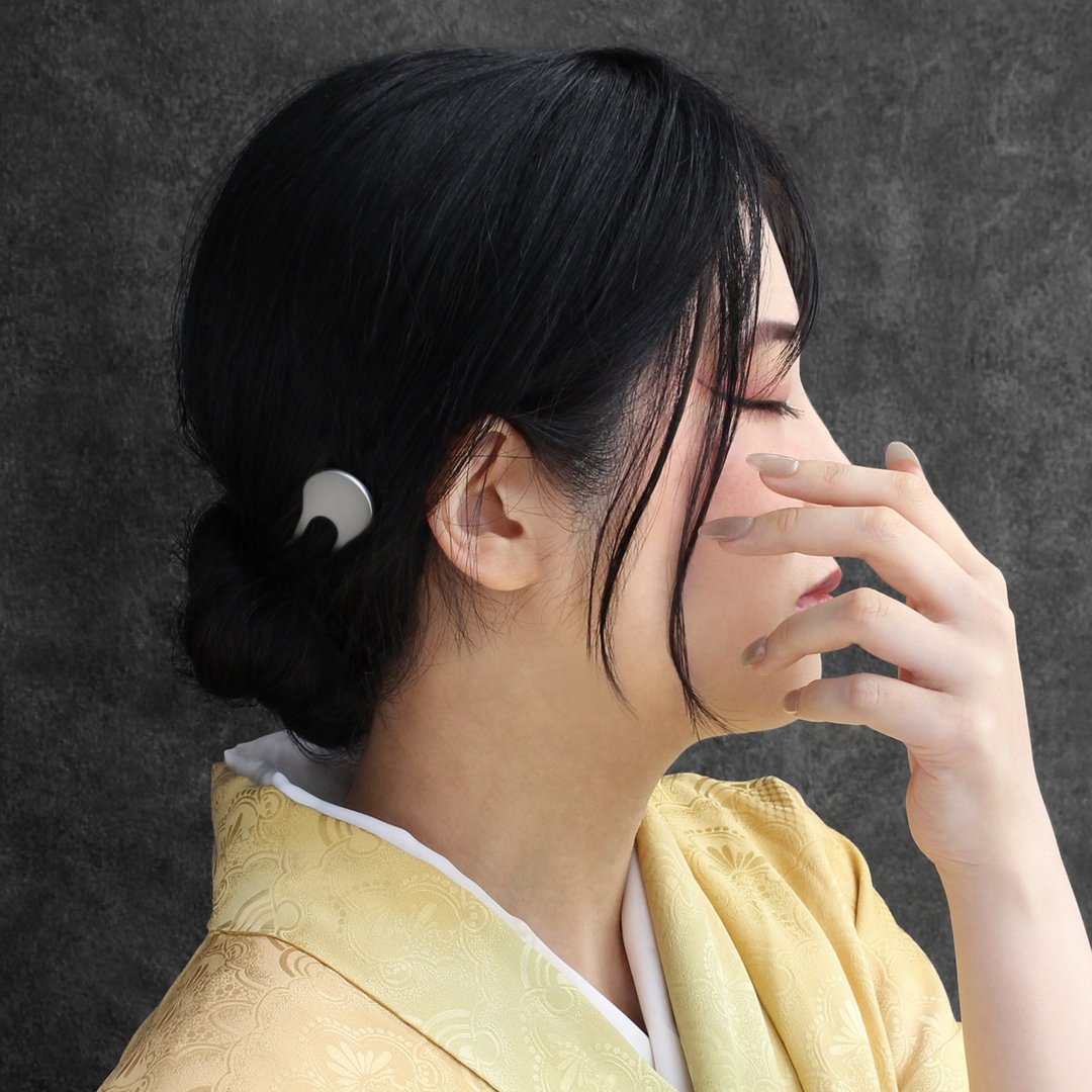 KANZASHI 簪 【koiki Wave / Tama-Silver】 - 发饰 - 不锈钢 银色