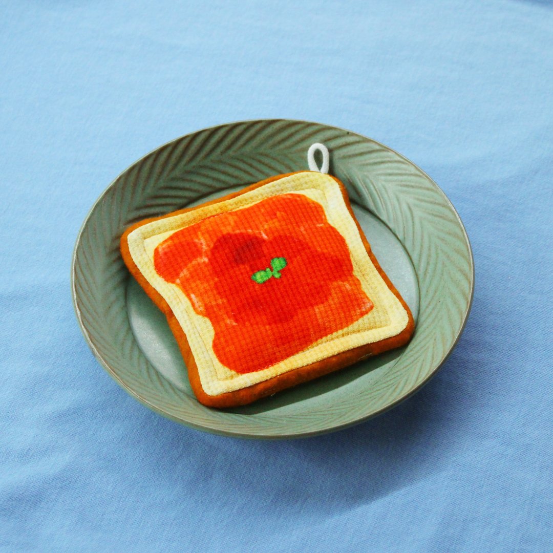 jam toast coaster - 杯垫 - 聚酯纤维 红色