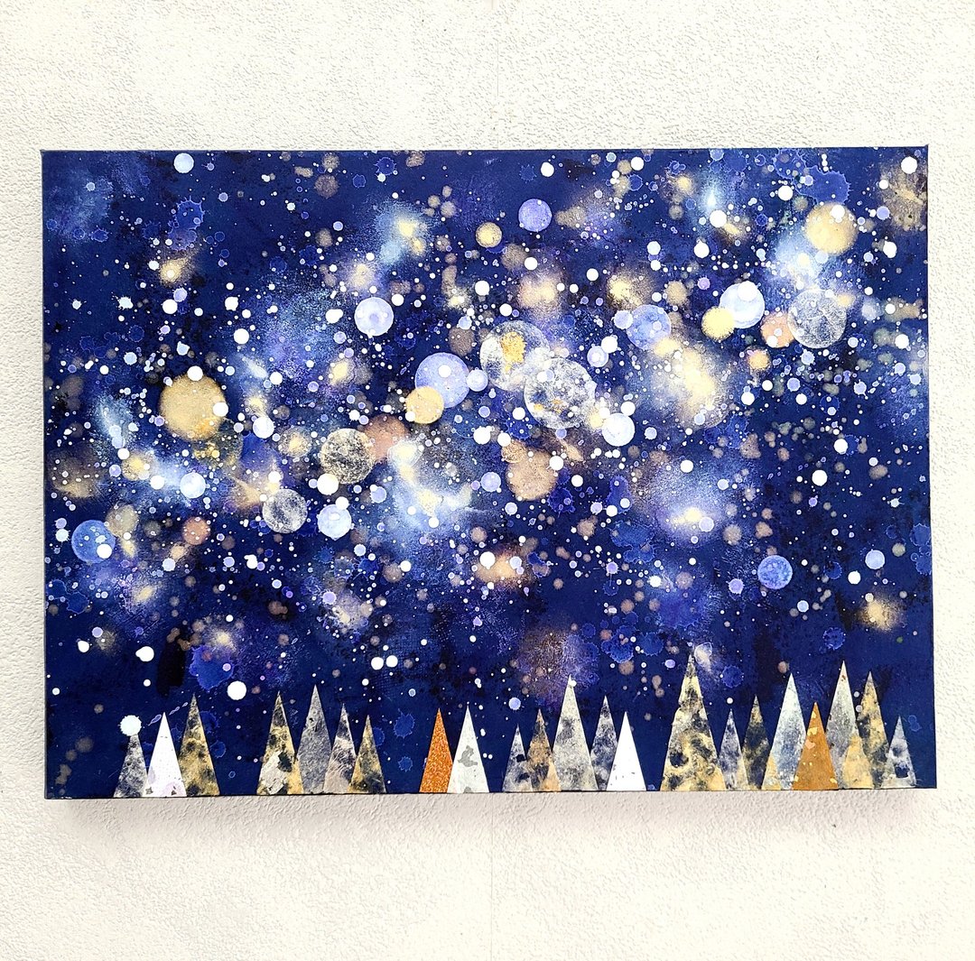 星星与森林F4压克力原画 - 海报/装饰画/版画 - 纸 蓝色