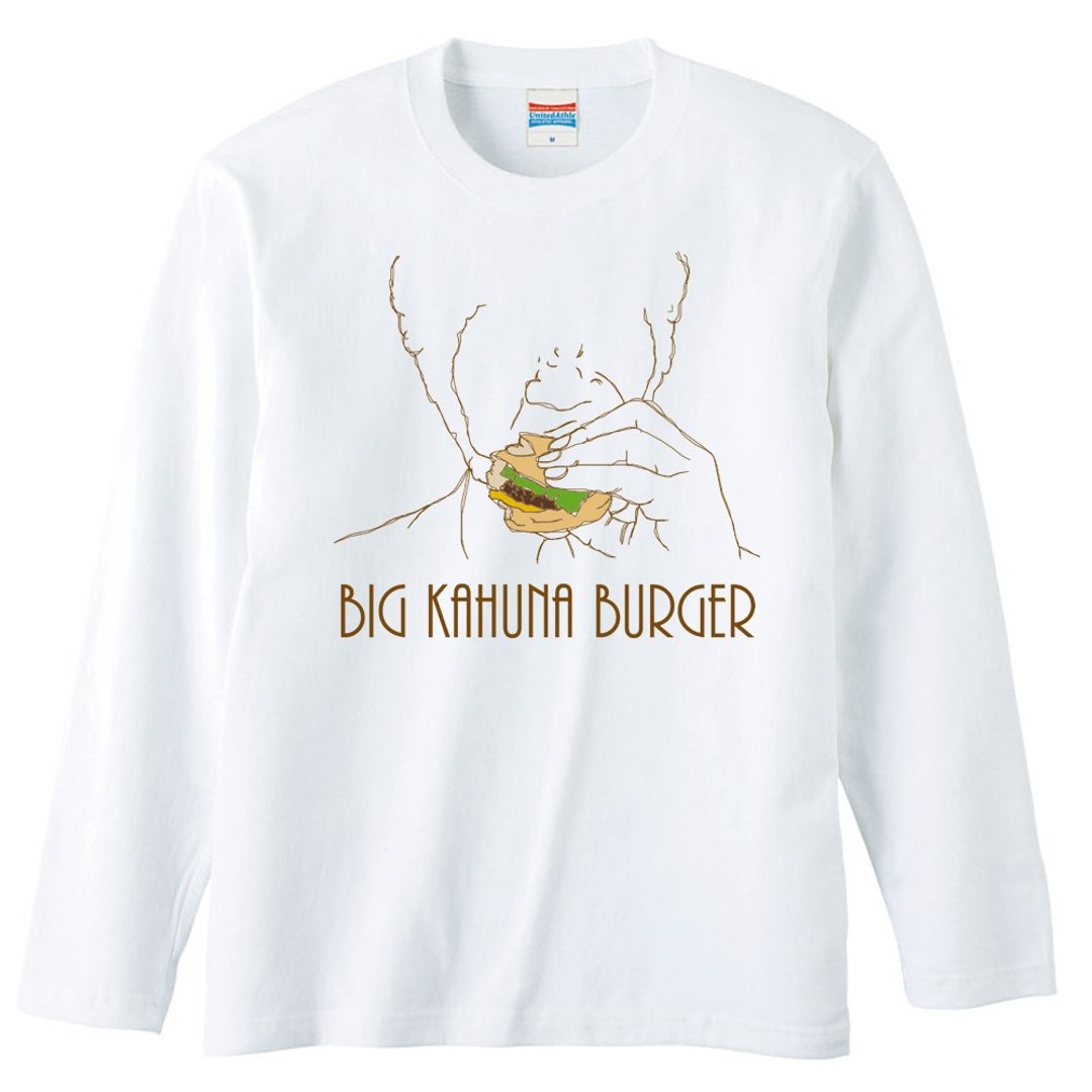 Long Sleeve T-shirt / Big Kahuna Burger - 男装上衣/T 恤 - 棉 白色