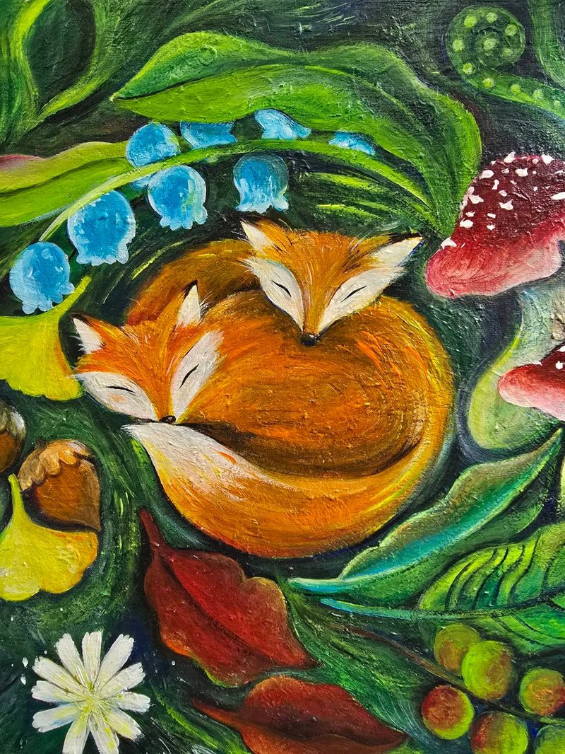 挂画/无框画/手绘原画/狸之森 - 海报/装饰画/版画 - 棉．麻 