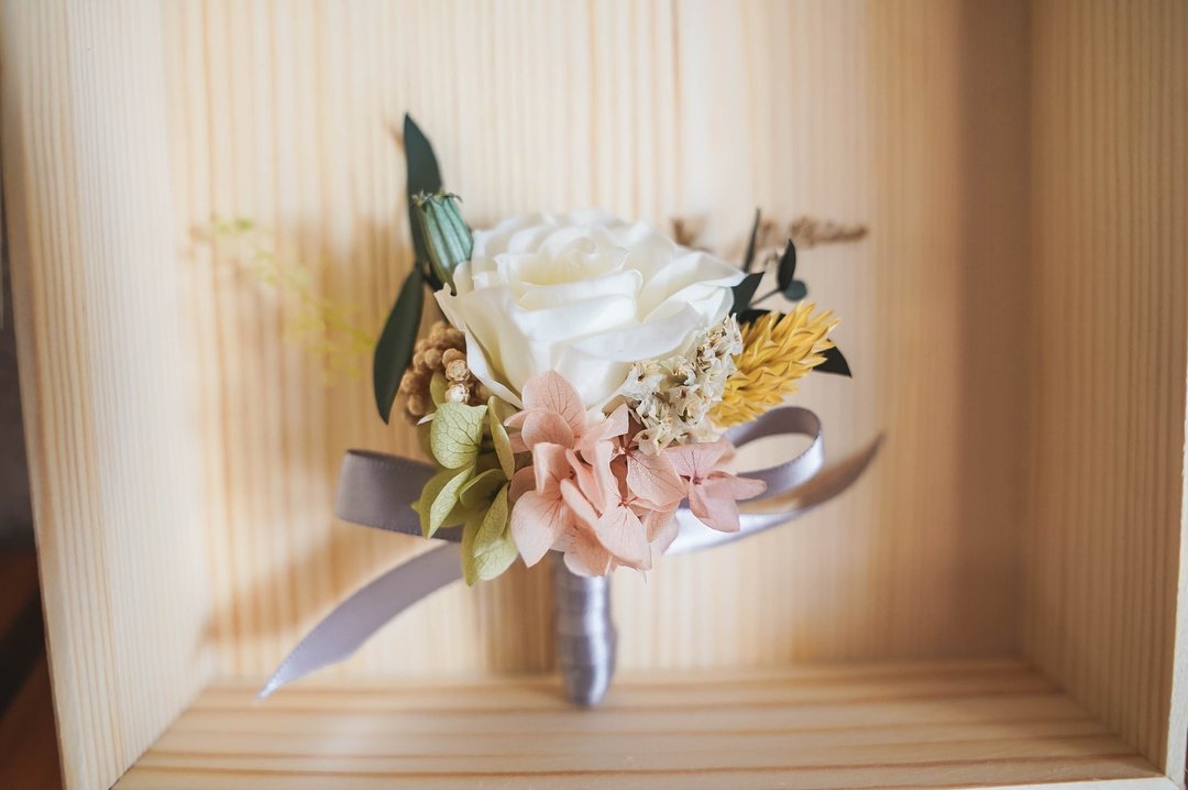 【竒花】主婚人胸花/婚礼胸花/新郎胸花/伴郎胸花/招待胸花 - 干燥花/捧花 - 植物．花 