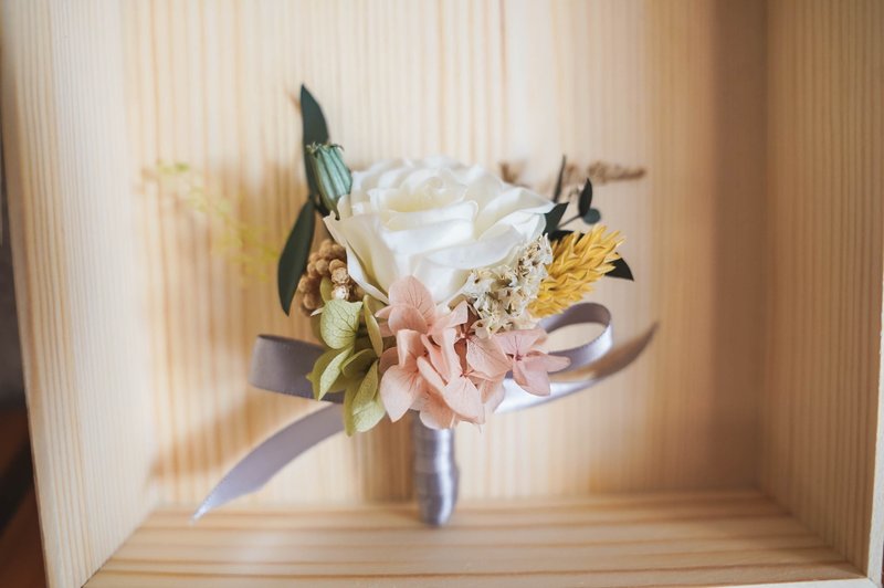 【竒花】主婚人胸花/婚礼胸花/新郎胸花/伴郎胸花/招待胸花 - 干燥花/捧花 - 植物．花 