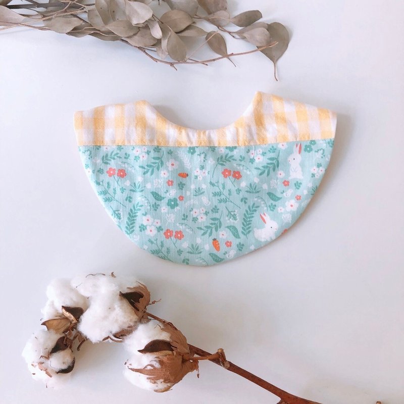 岛森家 / 围兜兜 / 双面 / 拼接 / 双扣 / 兔子与胡萝卜 - 围嘴/口水巾 - 棉．麻 多色