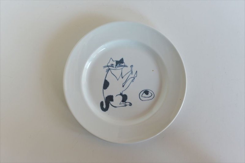 【仓敷意匠】中西直子 虎斑猫BonBon 大圆瓷盘 99226-01 - 盘子/餐盘/盘架 - 瓷 