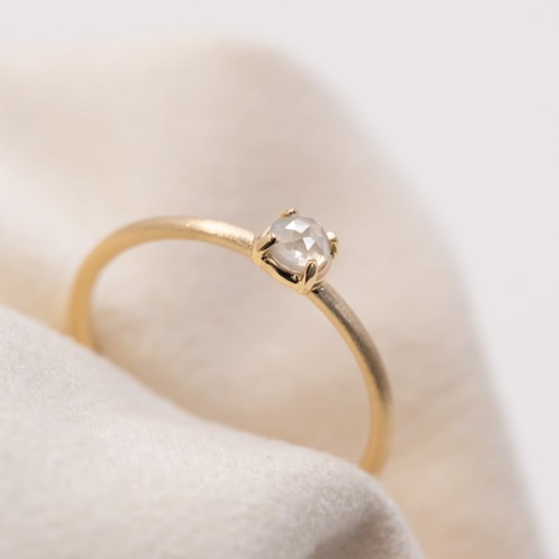 定情戒指 乳白色 - 戒指 - 宝石 