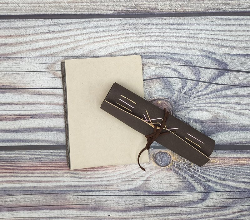 可 રિફિલ 手帐本 民族风编织边 - 复古棕色 I - 笔记本/手帐 - 其他材质 