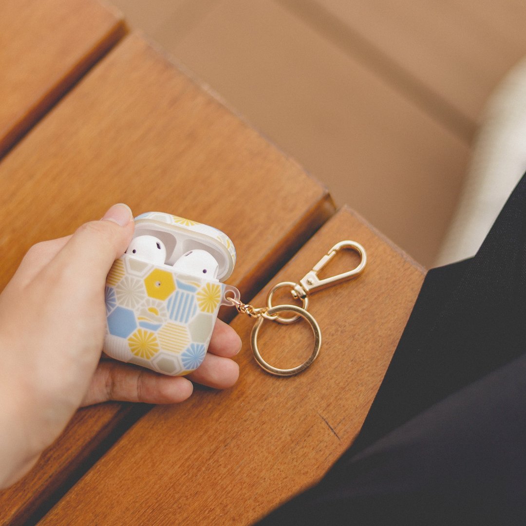 塞拉利昂六角 磁砖系列 - 蓝  / AIRPODS 保护套 - 耳机收纳 - 塑料 橘色