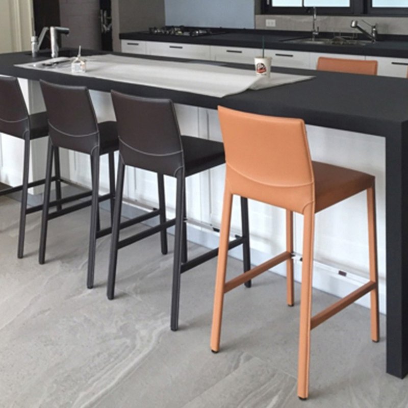 【D3原木家居】Baroc 马鞍皮台椅 高脚椅 中岛椅- 座高可选 - 椅子/沙发 - 人造皮革 