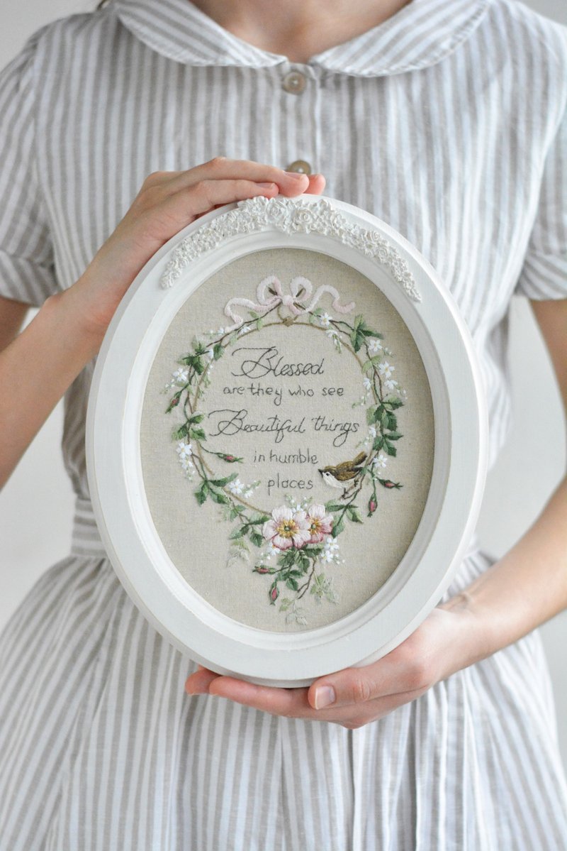 Cottagecore decor nature-inspired wall decor farmhouse decor - 画框/相框 - 木头 白色