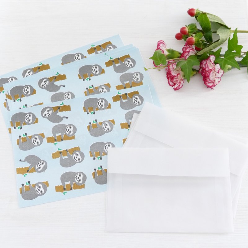 字母集树懒 - 信封/信纸 - 纸 蓝色