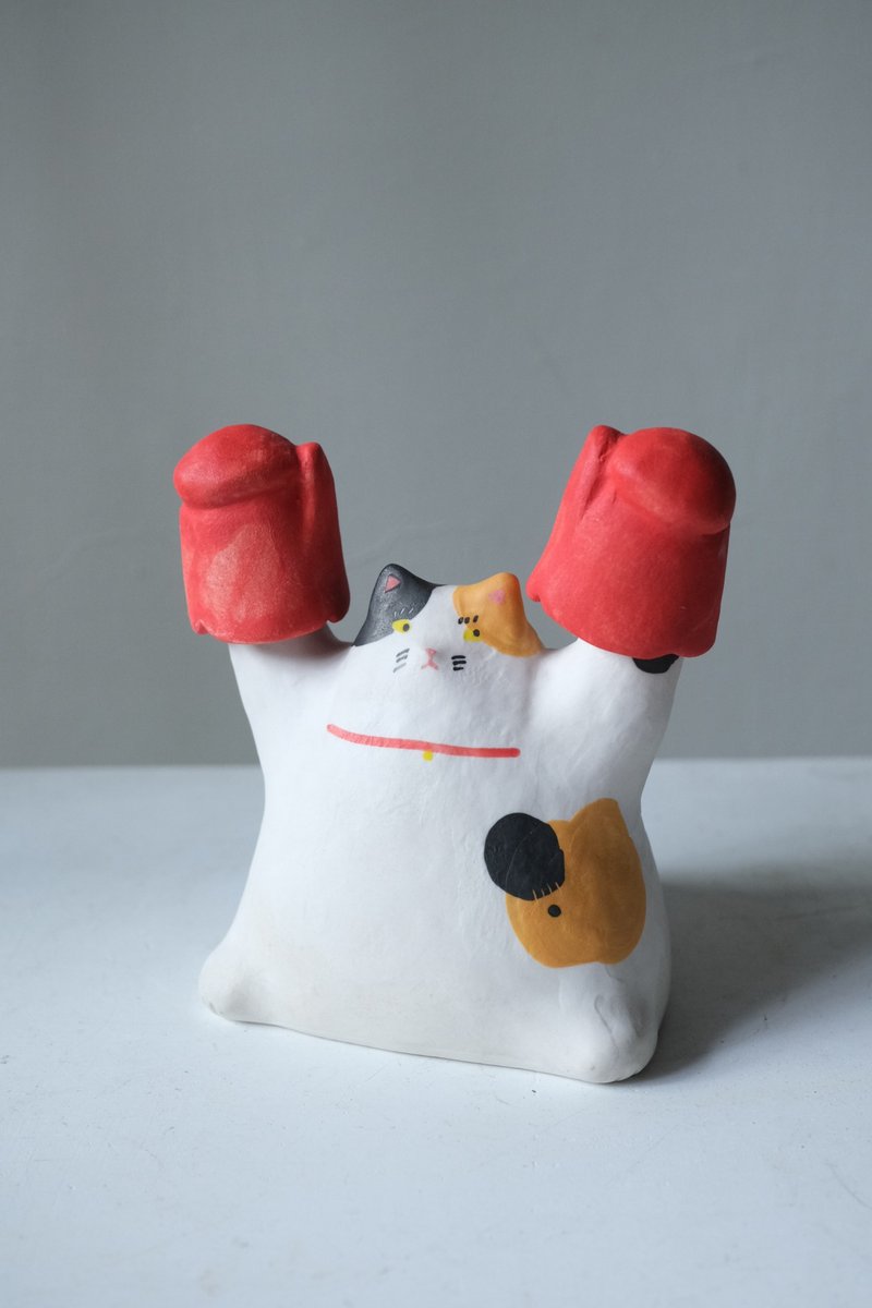 大击大力招财招财猫 - 花瓶/陶器 - 其他材质 红色