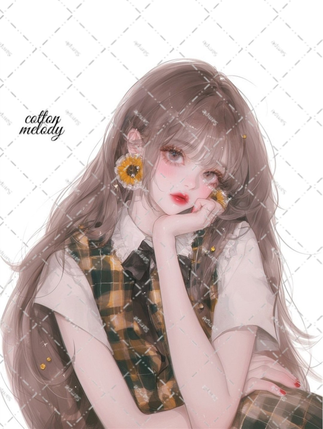 original sticker no.6165 人物贴纸 原创贴纸 人物贴纸 女孩贴纸 原创人物贴纸 - 贴纸 - 纸 
