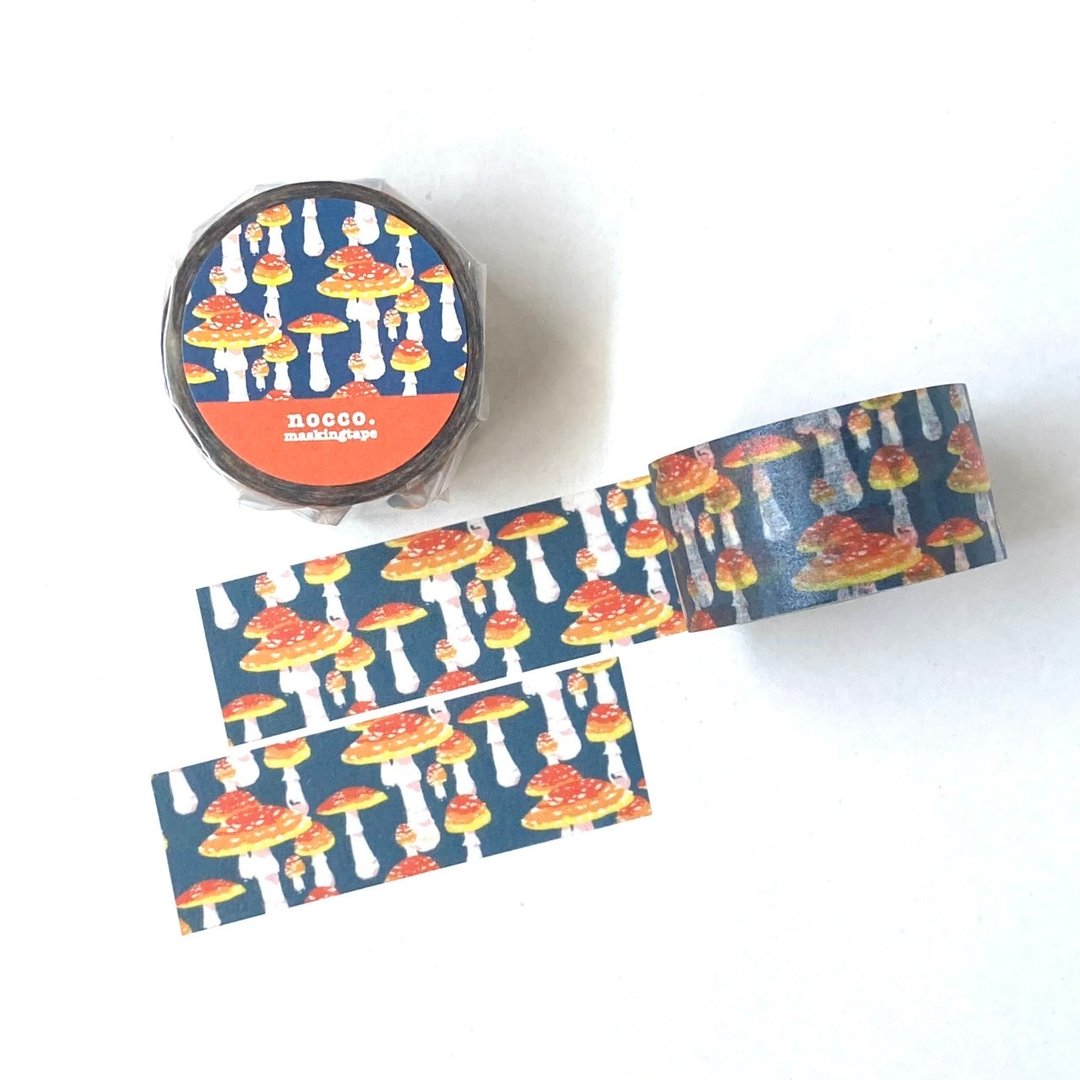 毒蝇伞和纸胶带 24mm / original masking tape/和纸胶带,美纹纸胶带,文房具,文具, stationery,纸小物,纸胶带,贴纸 - 纸胶带 - 纸 绿色