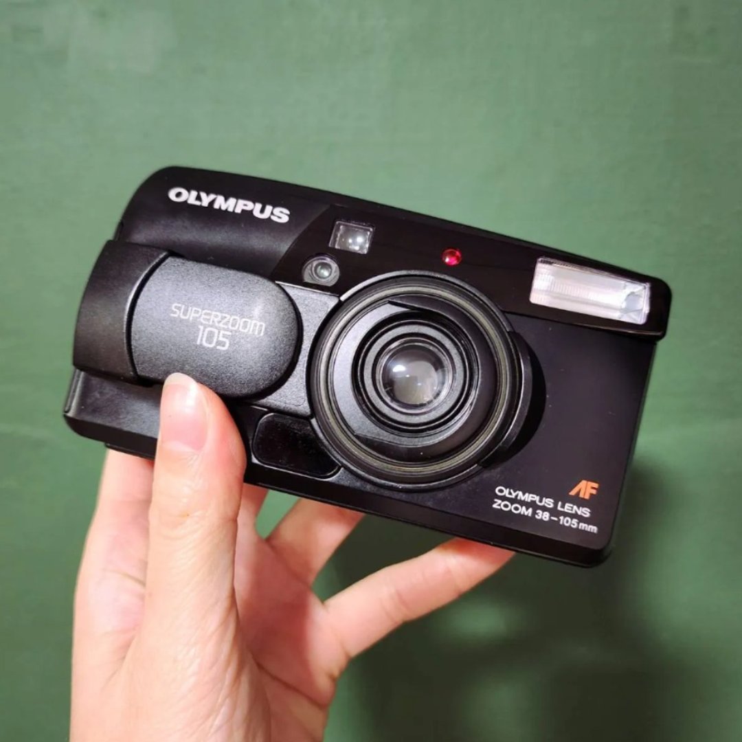 专业相机店 OLYMPUS SUPERZOOM 105 QD 底片傻瓜相机 (保固 30 天) - 相机 - 其他金属 黑色