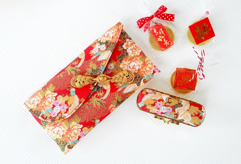 松鹤延年 红包袋+印鉴盒组合 钱母袋/存折袋 (限量) - 红包/春联 - 棉．麻 红色