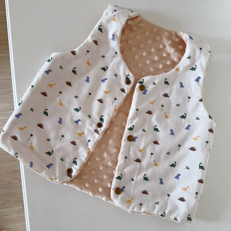 恐龙岛 可绣名婴幼儿90-130厘米 手工乐豆背心 婴儿礼物周岁礼物 - 满月礼盒 - 棉．麻 