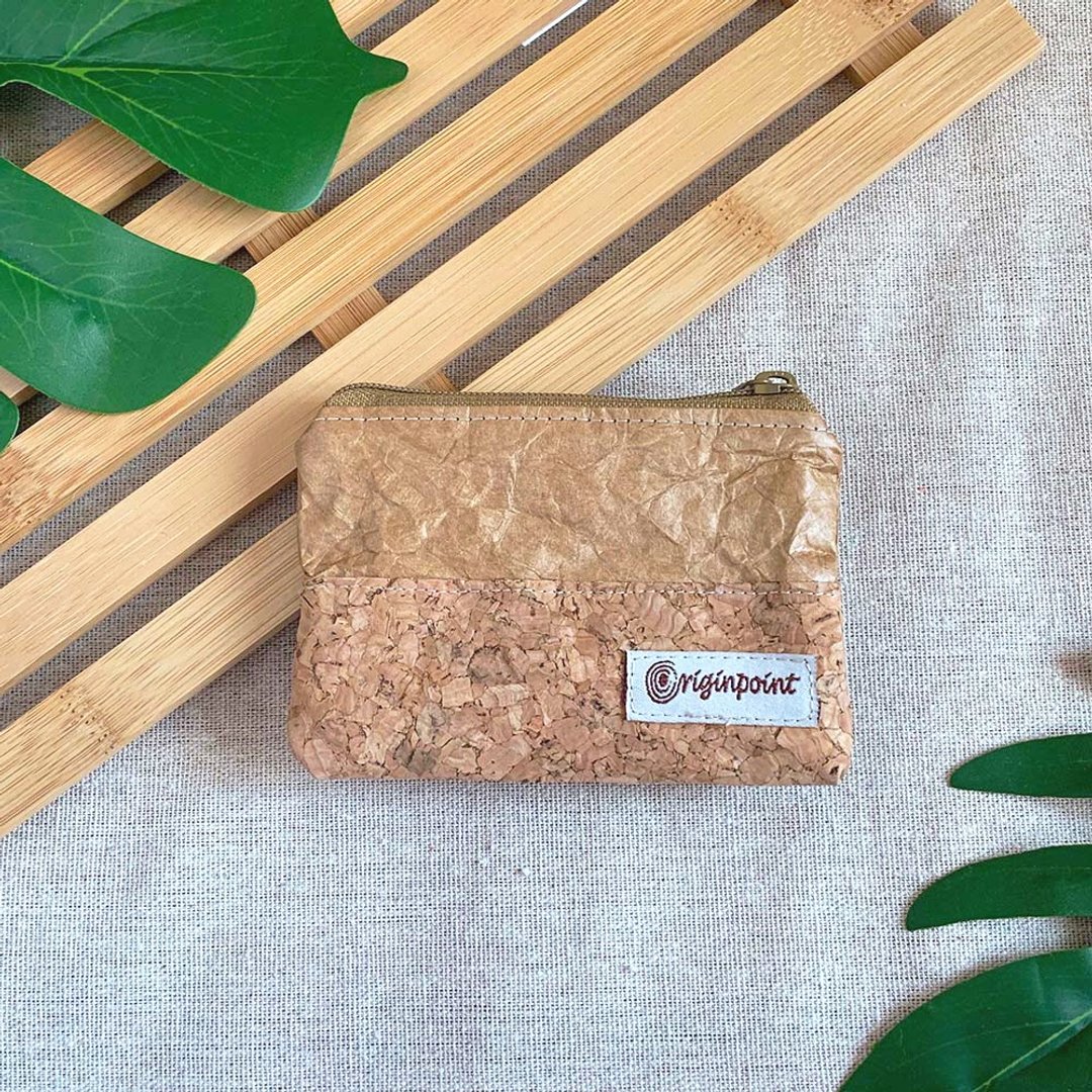 Tyvek 超轻 防水纸质感 软木 零钱卡包 Corkmix Pouch 原色 - 零钱包 - 纸 