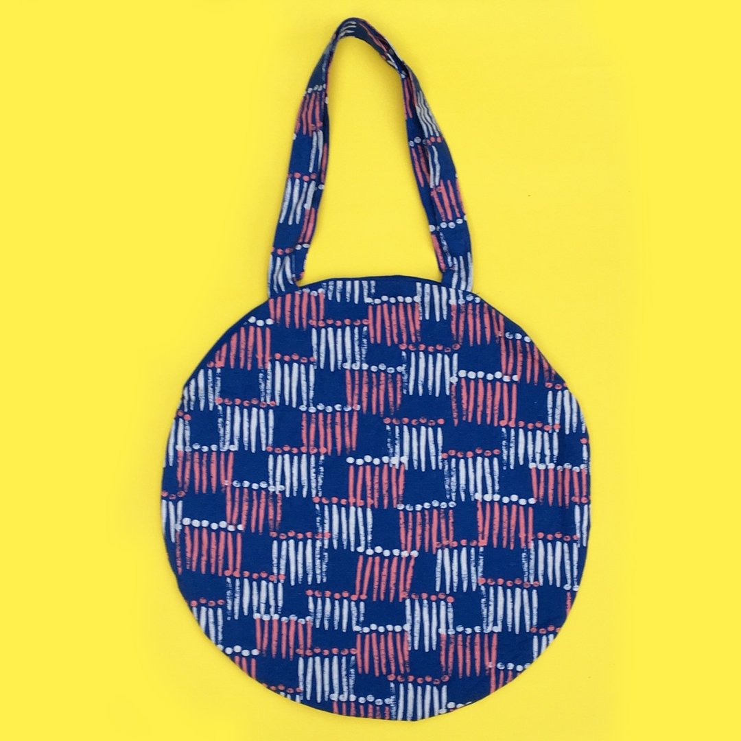 tote bag - 侧背包/斜挎包 - 棉 蓝色
