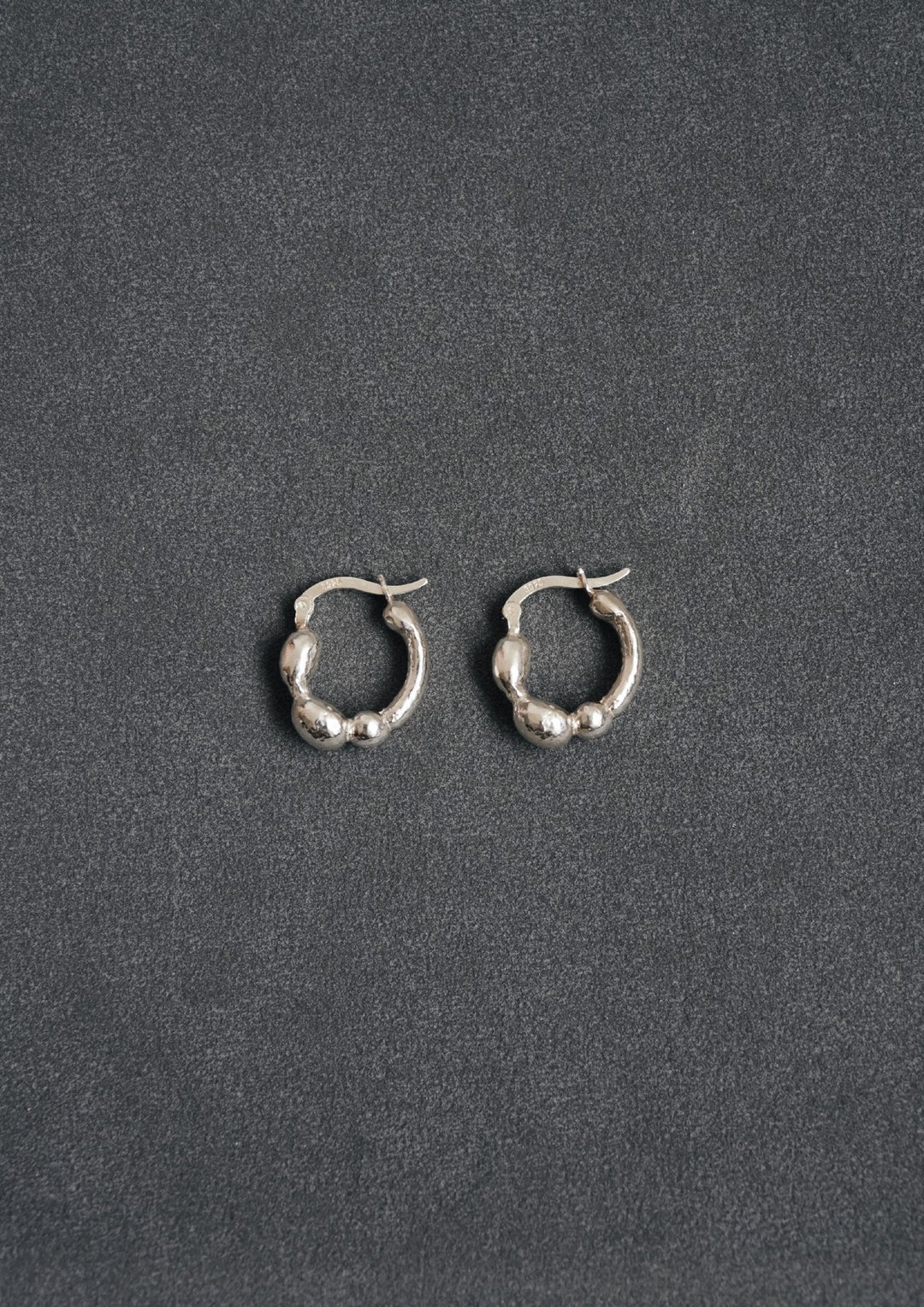 ME04-杆菌Bacilli Earring - 耳环/耳夹 - 纯银 