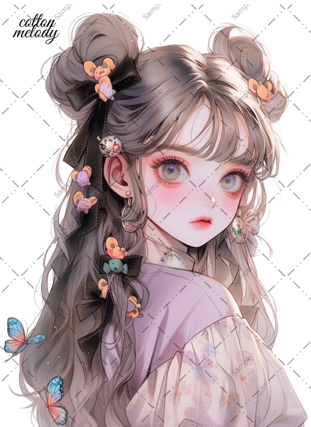 original sticker no.489 人物贴纸 原创贴纸 人物贴纸 女孩贴纸 原创人物贴纸 - 贴纸 - 纸 