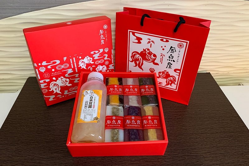 蜂蜜柠檬白木耳露 x 水晶糕礼盒 - 蛋糕/甜点 - 新鲜食材 红色