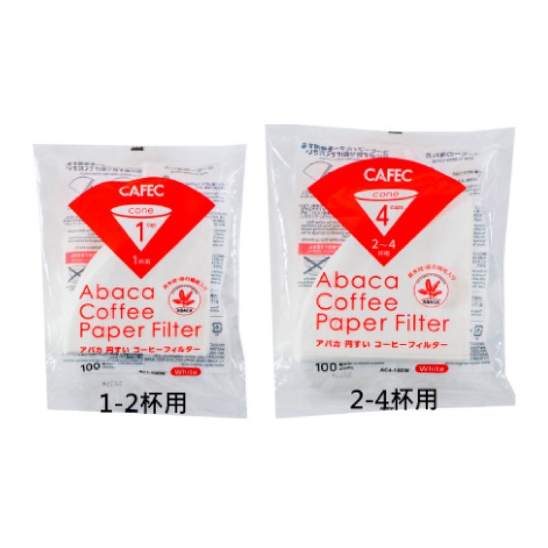 日本CAFEC 麻纤维酸素白色滤纸100张 / 共2款 - 咖啡壶/周边 - 纸 白色