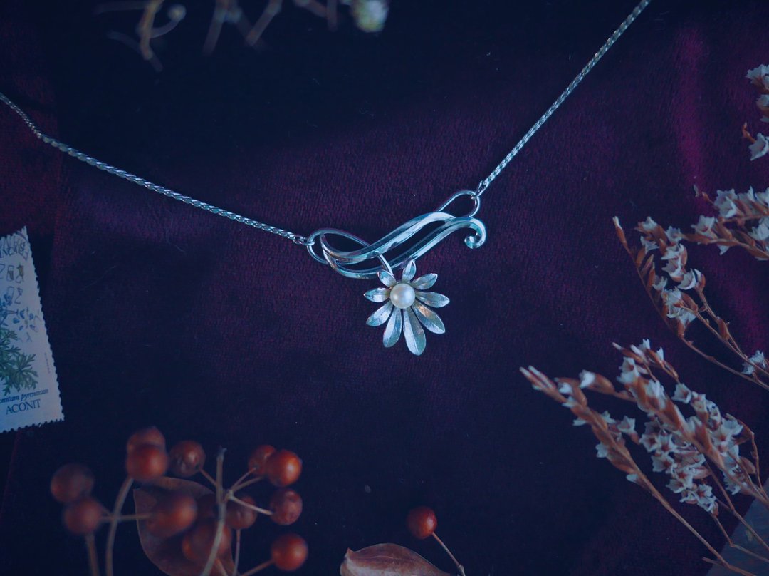 Van Dell 微风与花银项链－美国古董首饰 Vintage Jewelry - 项链 - 纯银 
