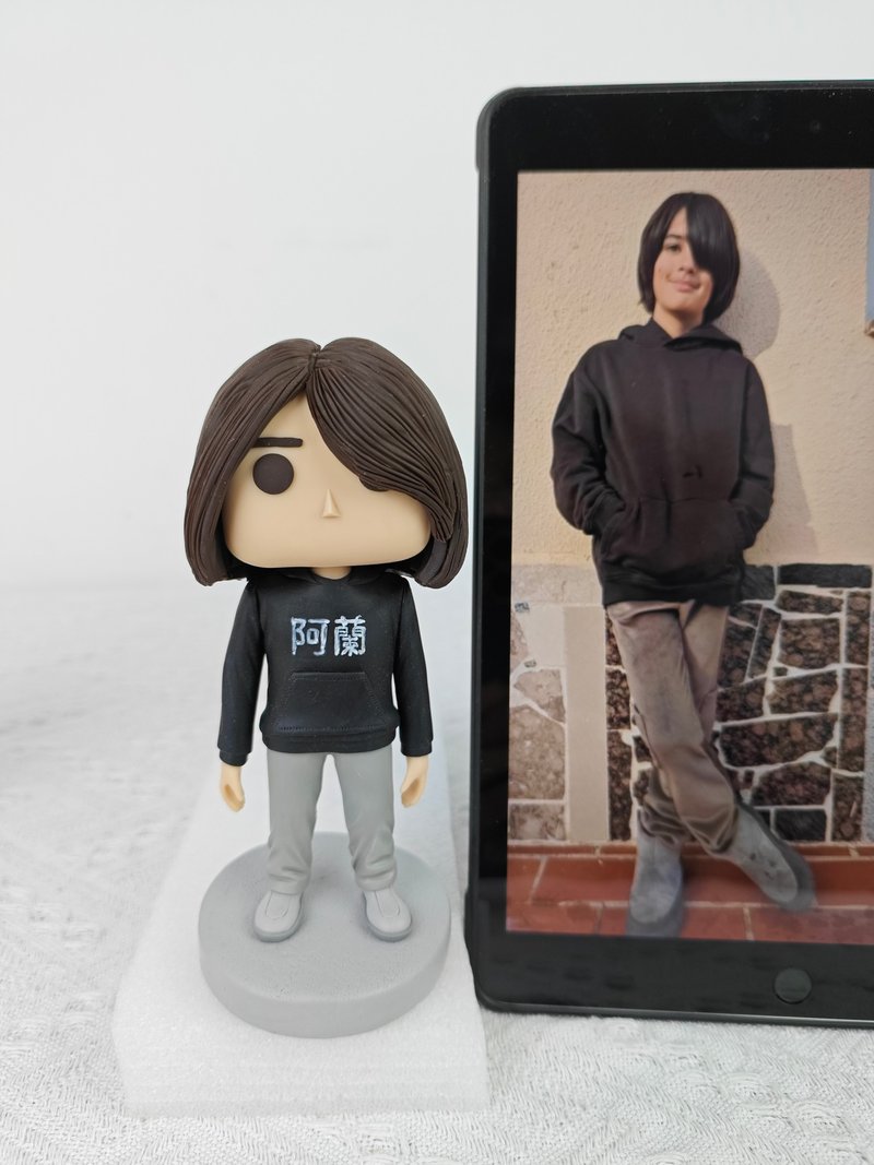 纯手工定制美国Funko Pop 自画肖像公仔娃娃男朋友老公生日礼物 - 玩偶/公仔 - 粘土 多色