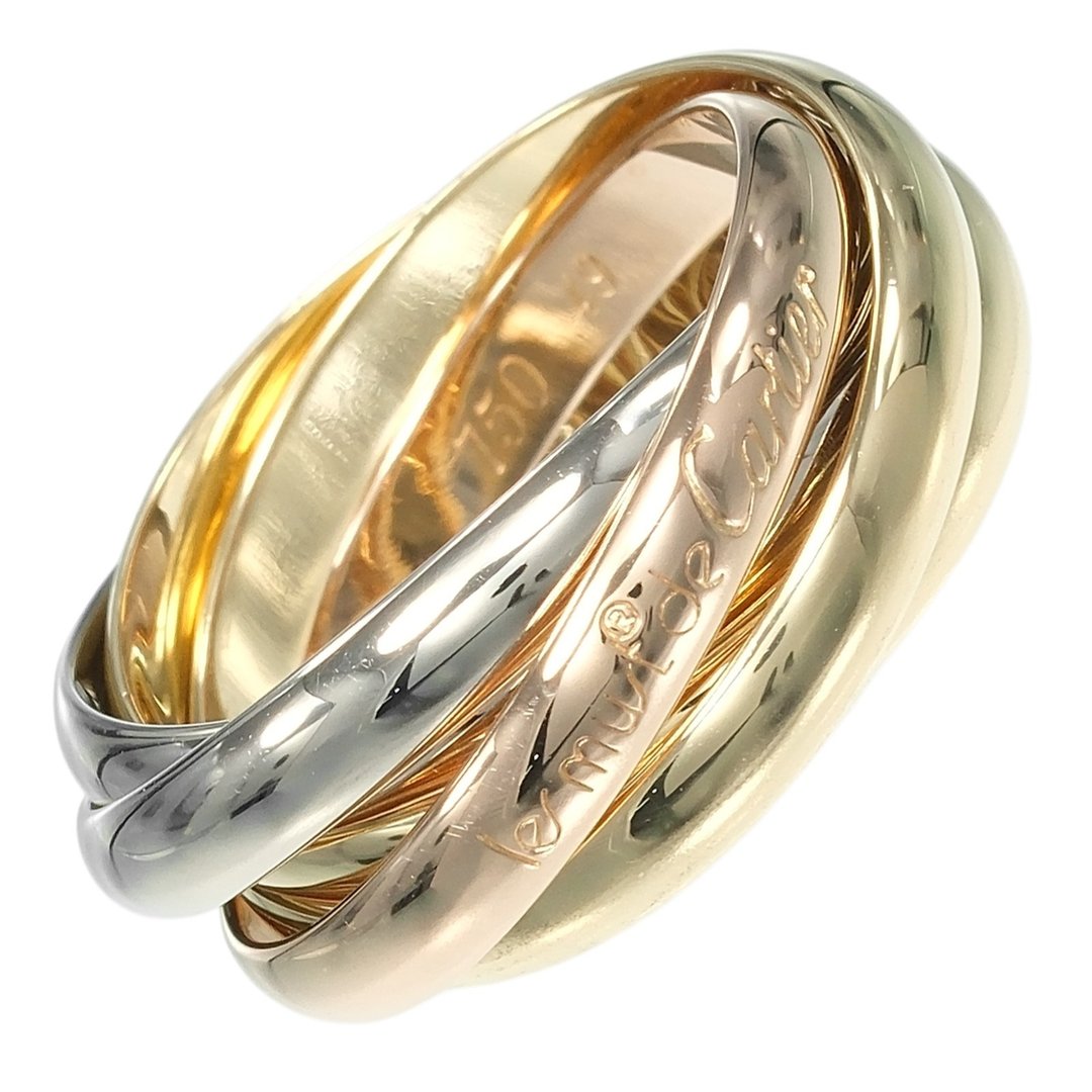 【日本直寄】卡地亚 戒指 Trinity 5 连 9 号 指轮 18K 金 黄 K 金 玫瑰金 白 K 金 约 8.31g CARTIER【二手】A 级 - 戒指 - 贵金属 金色