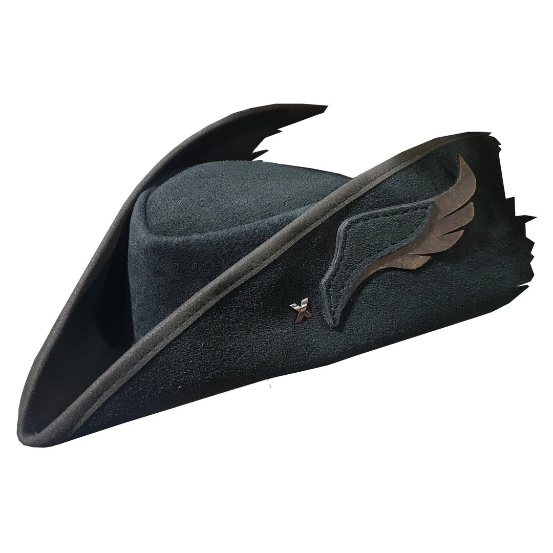 Bloodborne 4 猎人 黑 麂皮绒帽 - 帽子 - 真皮 黑色