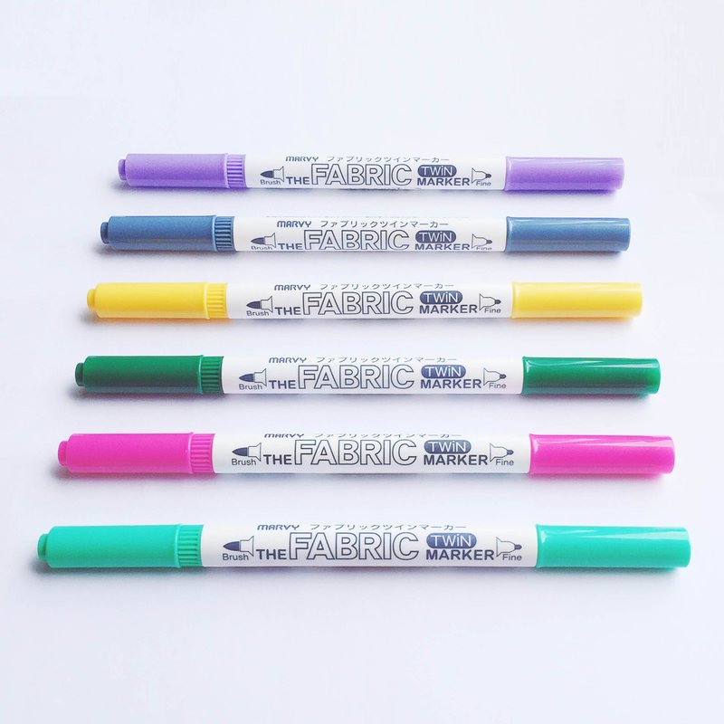 日本Kodomo-Marvy双头布用笔系列-24色 - 其他书写用品 - 颜料 多色