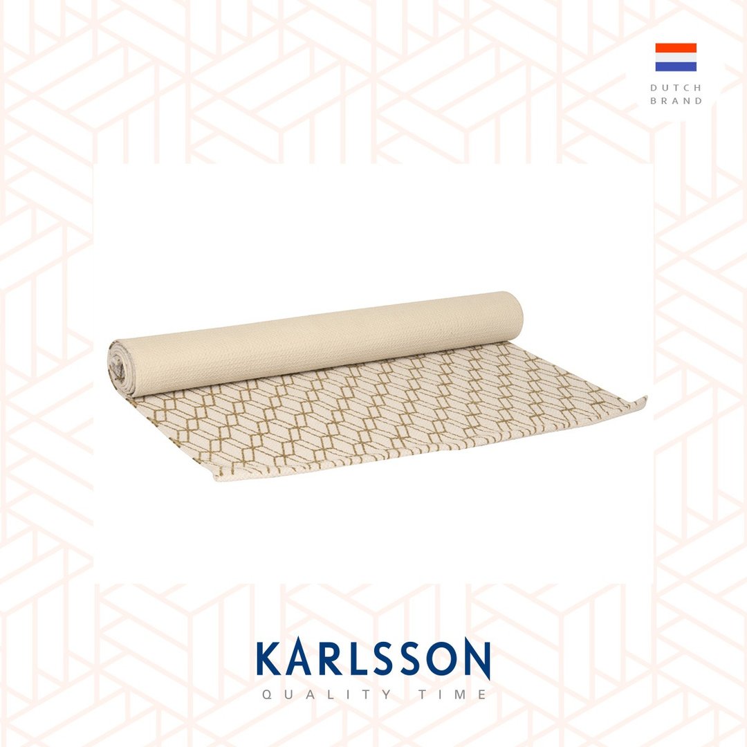 pt, Carpet Hexagon white small 几何线条地毯 - 寝具 - 棉 白色