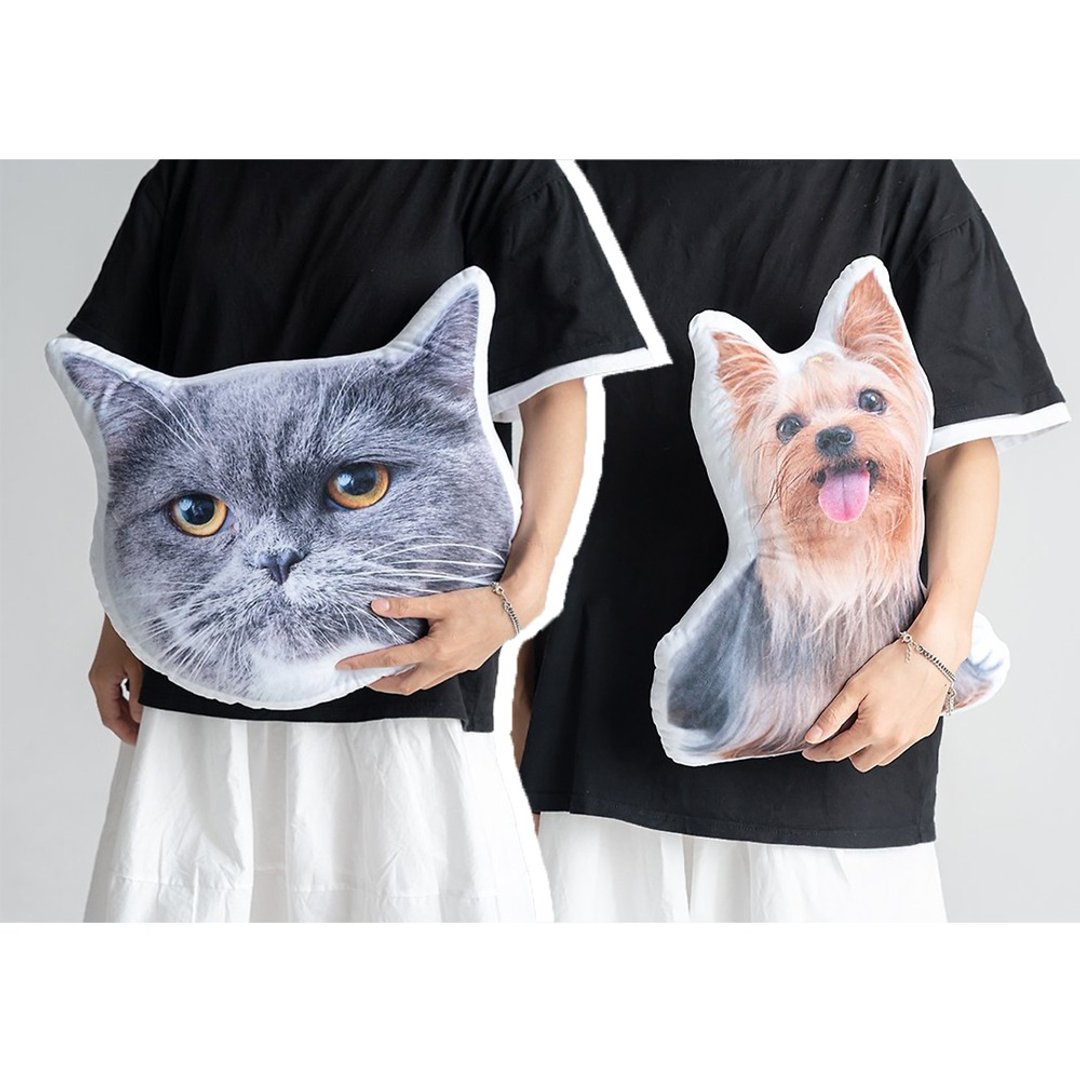客制化宠物仿真抱枕 定制狗 / 猫 / 动物抱枕 多尺寸可选 - 订制抱枕/饰品 - 其他材质 蓝色