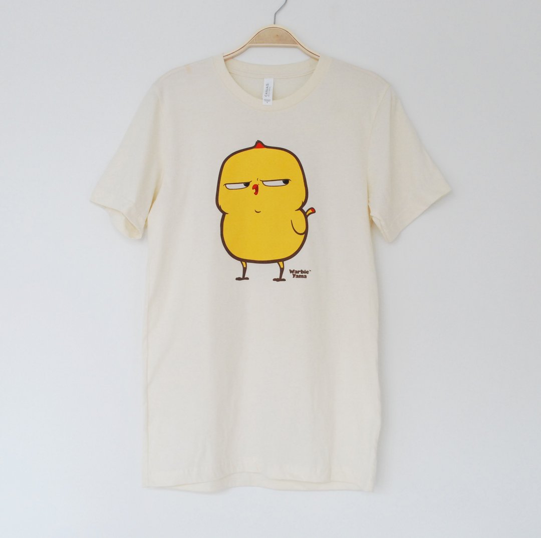 Warbie T-shirt combed cotton (Natural White) - USA - 女装短裤 - 棉 白色