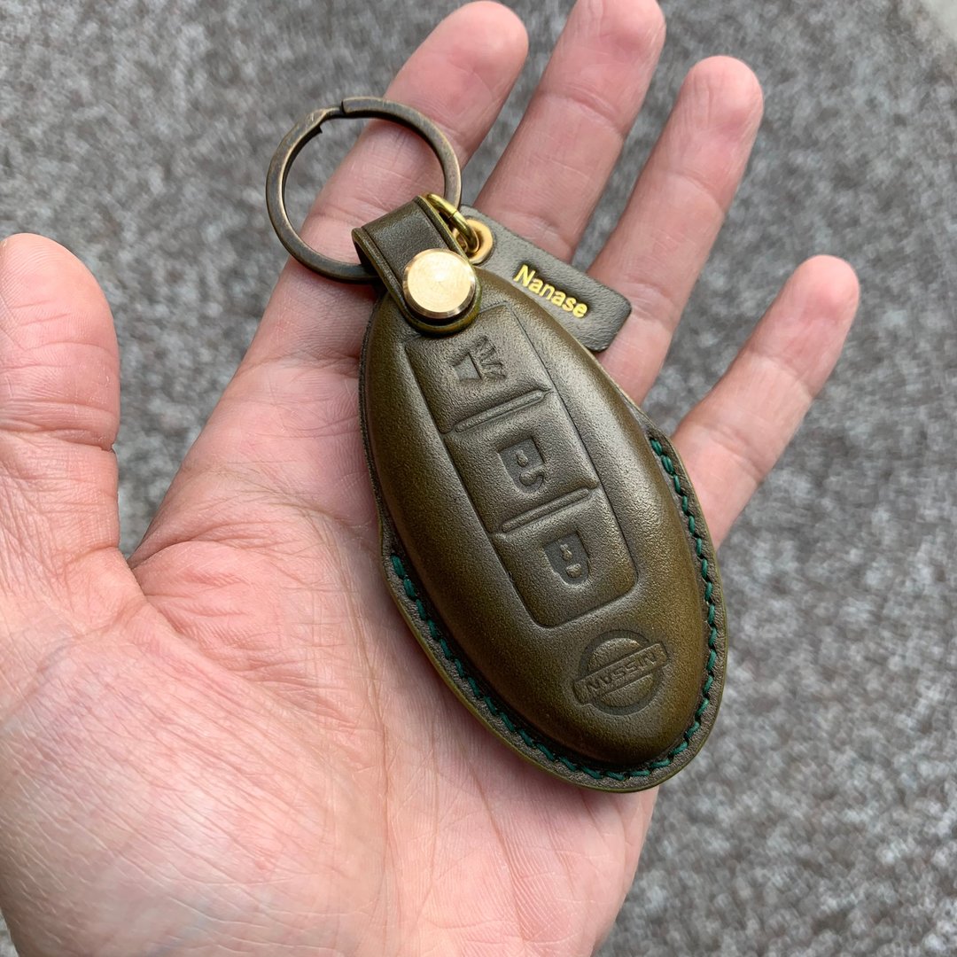 Nissan 马臀 钥匙皮套 Livina xtrail kicks Juke Altima Sentra - 钥匙链/钥匙包 - 真皮 