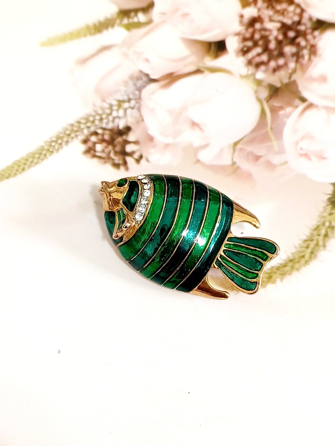 Avintage jewelry Gerry's 典雅珐琅热带鱼 别针 胸针 - 胸针 - 其他金属 