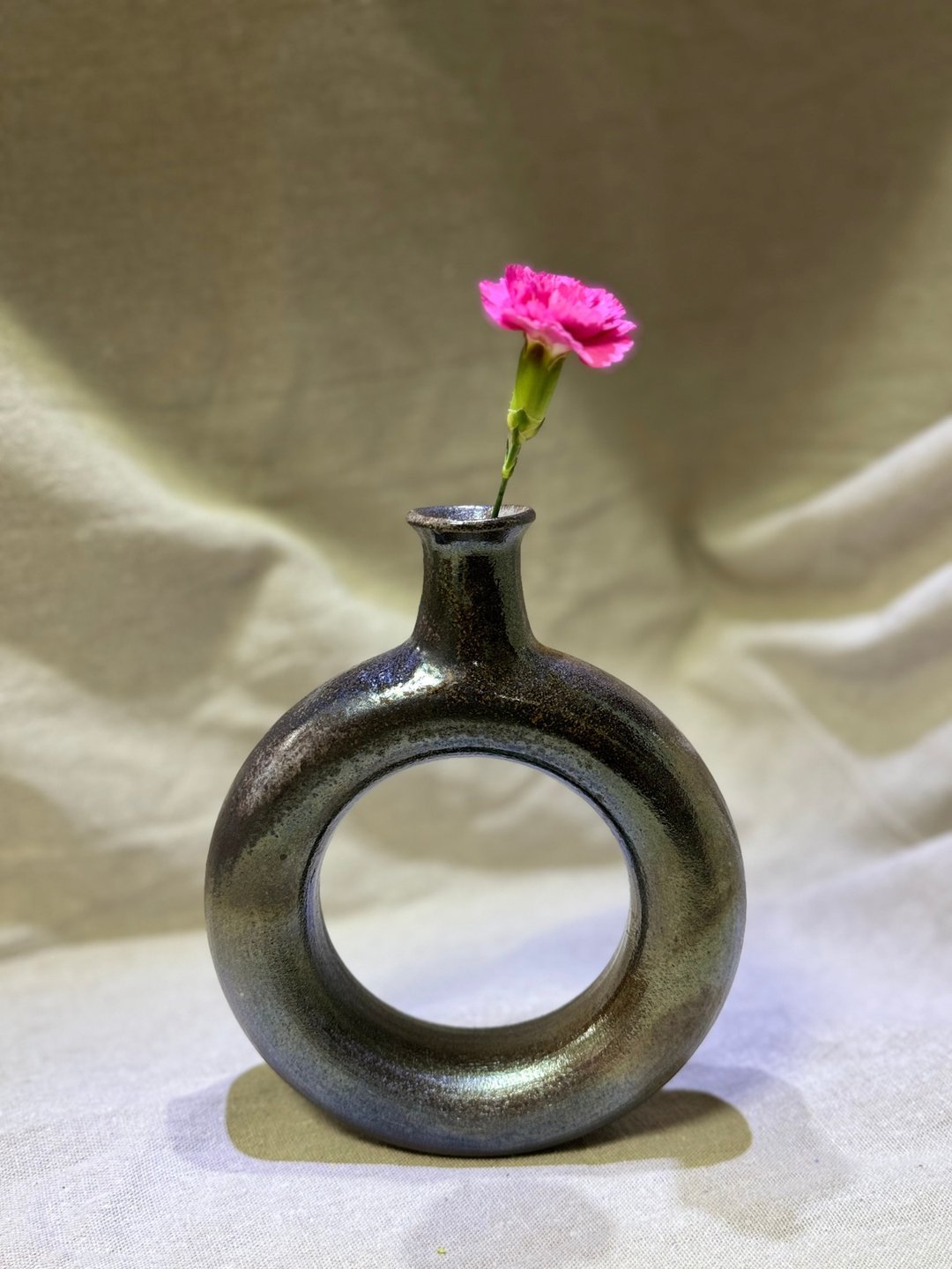 柴烧圆韵陶花器 - 花瓶/陶器 - 陶 