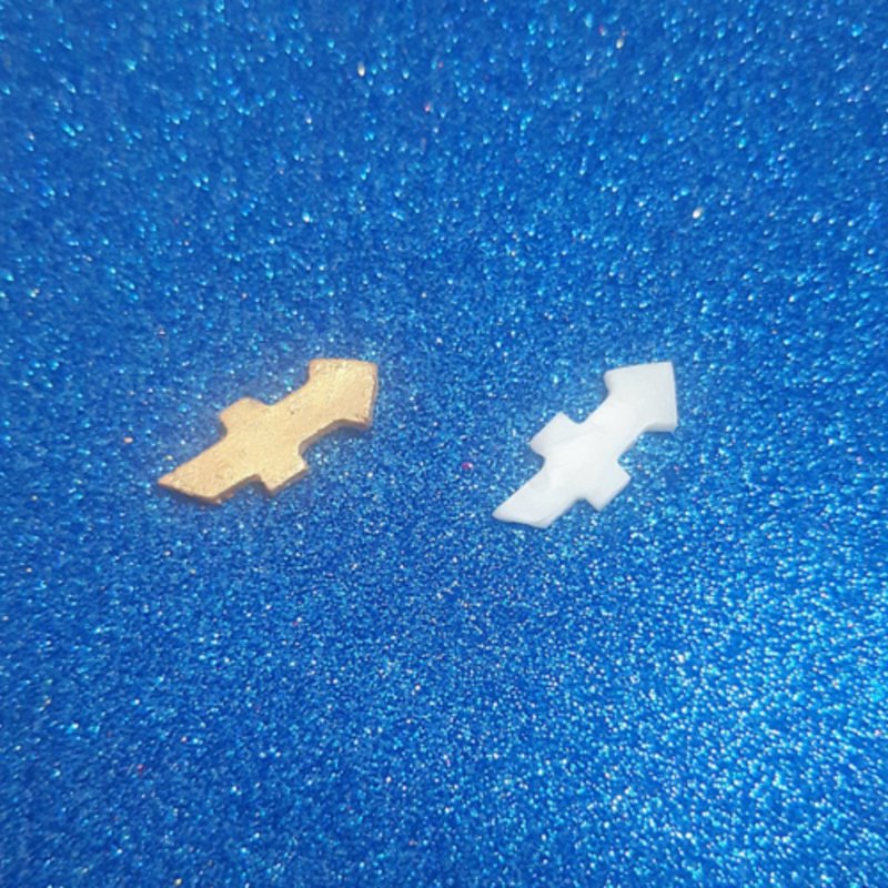 50 PCS WHITE GOLD SAGITTARIUS ZODIAC SIGN DÉCOR CRAFT CARD MAKING EMBELLISHMENT - 其他 - 粘土 金色