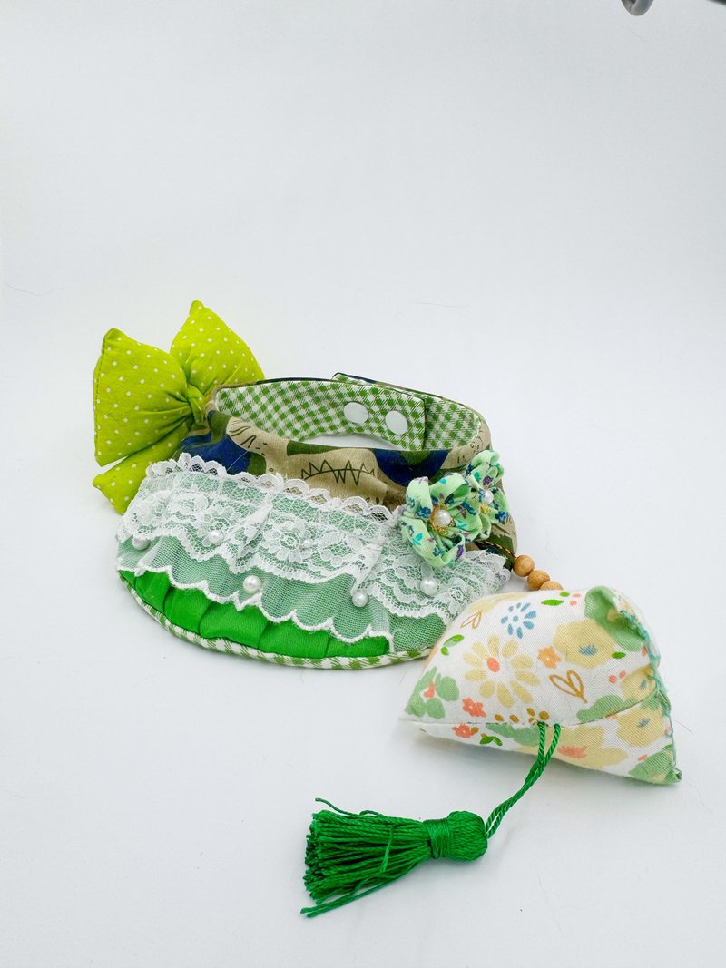 UMI Clothes   端午节限定手工宠物领巾 - 衣/帽 - 棉．麻 绿色
