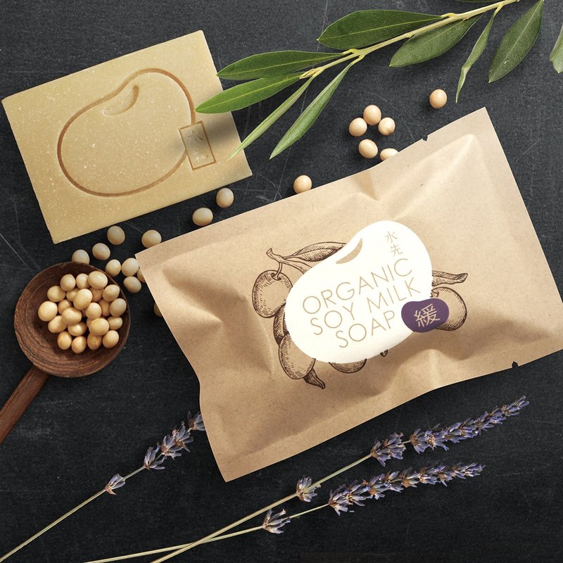 有机豆乳皂│缓│防疫勤洗手 半价优惠中 - 肥皂/手工皂 - 植物．花 卡其色