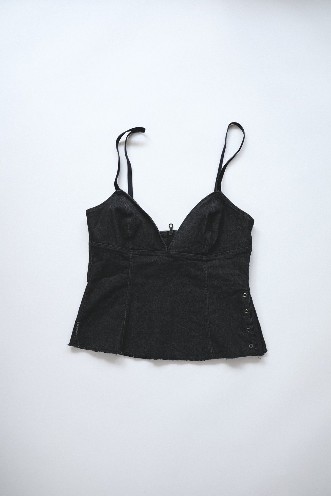 古着 | Armani 牛仔钉背心 - 女装背心 - 棉 黑色