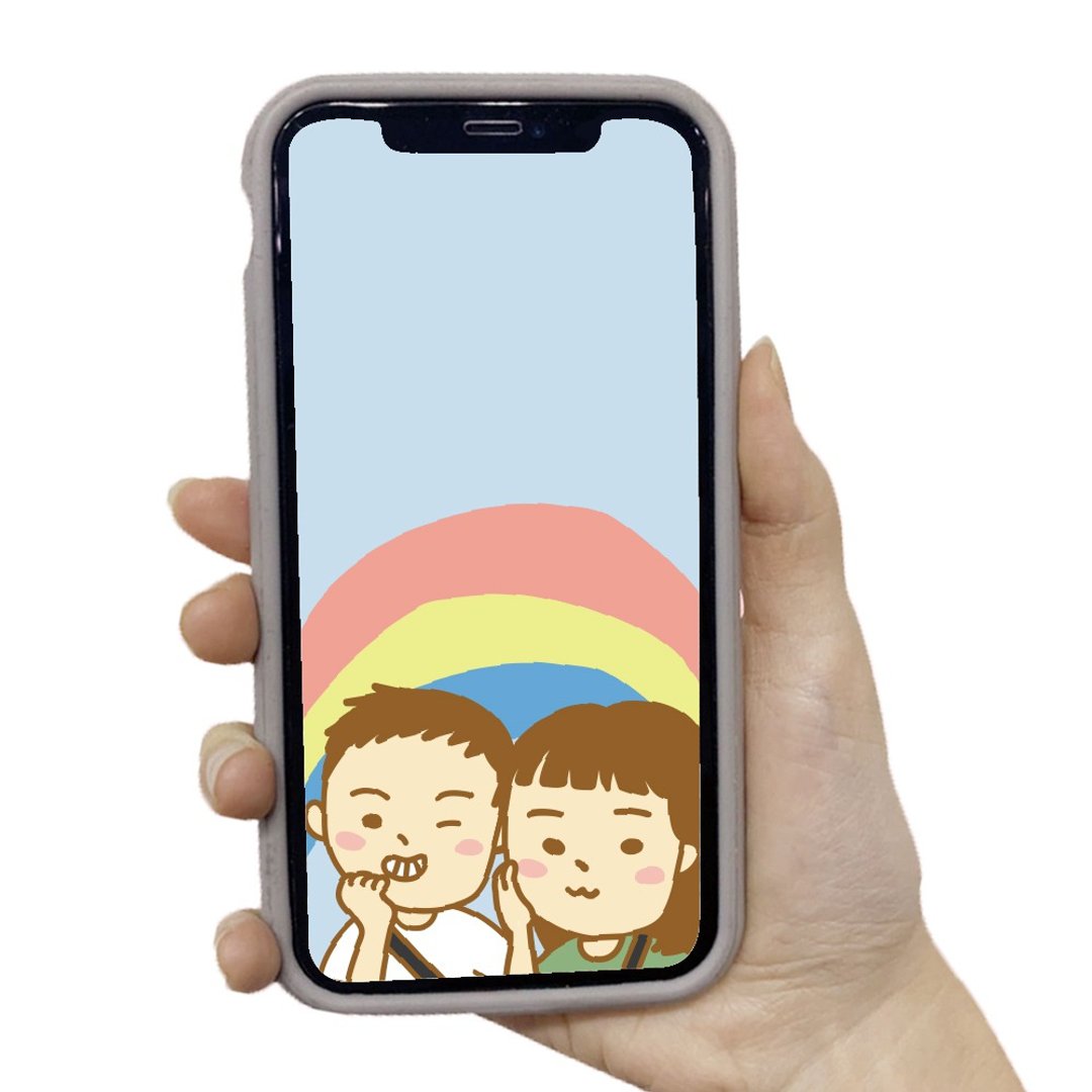 【定制化礼物】情侣定制化手绘Q版手机壁纸 - 订制画像 - 其他材质 多色