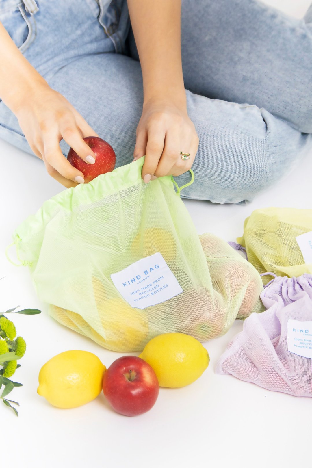 英国Kind Bag-环保网洞束口袋3入 - 化妆包/杂物包 - 环保材料 多色