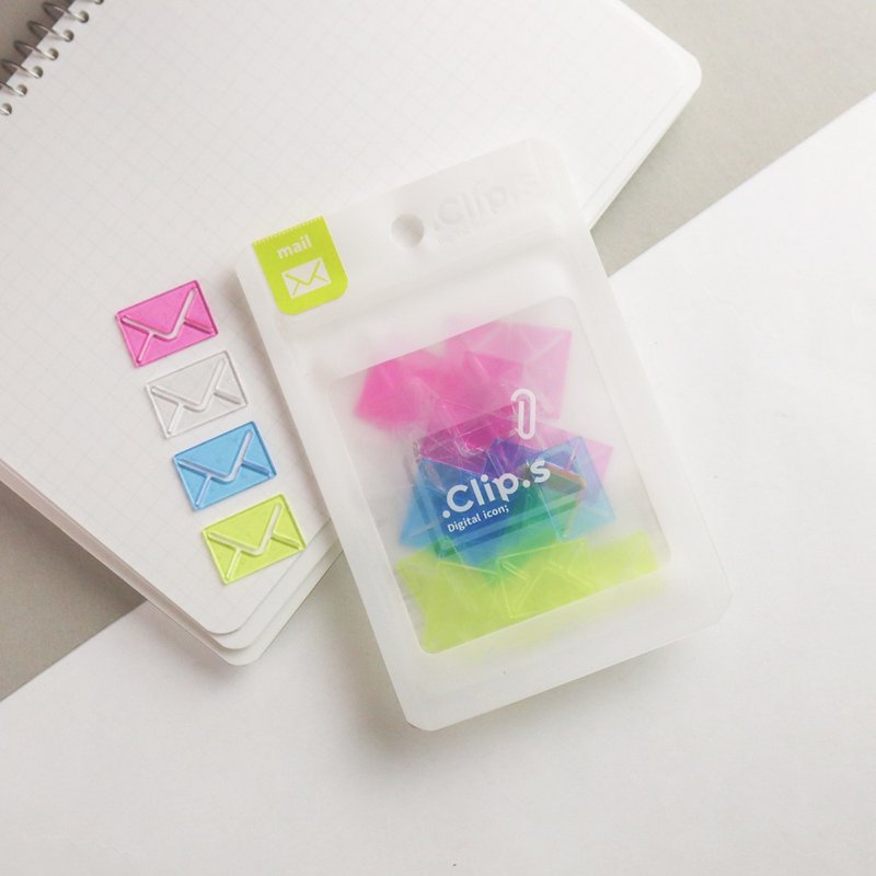 【.Clip.s】轻盈透彩书签文件夹 / 邮件 - 书签 - 塑料 多色
