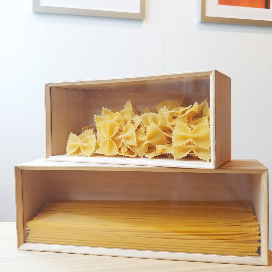 桐制储物罐 Rectangular M - 收纳用品 - 木头 咖啡色