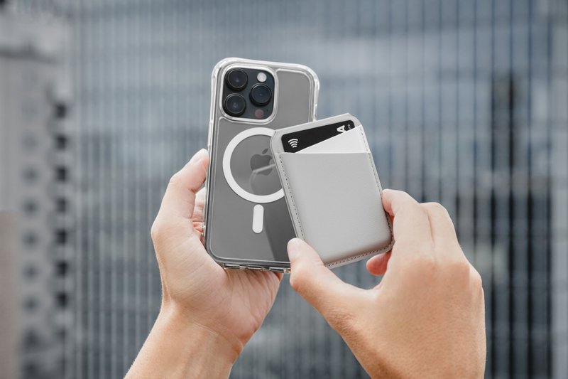 SNAP 皮革支架磁吸卡包 (MagSafe 免取卡感应) - 证件套/卡套 - 人造皮革 